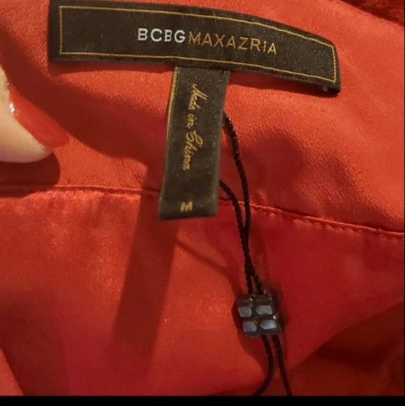 BCBGMaxazria Red Halter Top with Tiered Ruffles - Picture 9 of 9